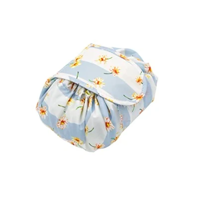 Image of ONEGenug Lazy Drawstring Makeup Bag, Large Cosmetic One Step Toiletry Organizer, Pouch