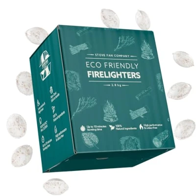 Image of Forest Master Sustainable Eco Friendly Firelighters Long Lasting, Odourless &amp; Reliable. All Natural Fast Lighting Fire Starter For BBQ Cooking, Fireplaces, Pits Stove Burner. (2.8 kg)