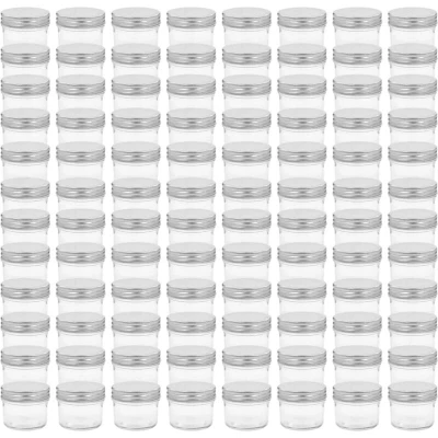 Image of vidaXL Glass Jam Jars with Silver Lids 96 pcs 110 ml