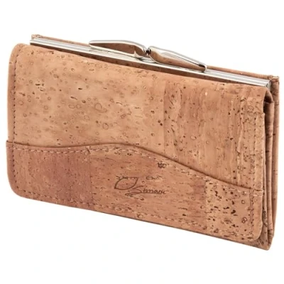 Image of SIMARU Women&#039;s Vegan Wallet Made of Cork, RFID Protection, Purse for 6 + Cards, Notes &amp; Coins, Elegant Closure, Sustainable Robust Wallet, beige, OS