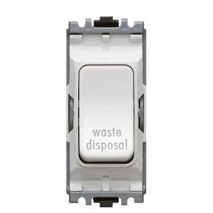 Image of MK (ELECTRIC) Edge 20 Amp Dp 1 Way Printed Switch Module for Waste Disposal, White