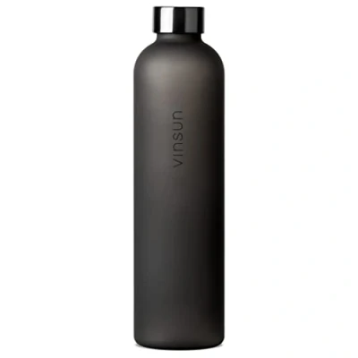 Image of VINSUN Water Bottle 1L Black, Leak proof Flask BPA free, Reusable, Tritan Drinks for Sports, Gym, Travel, School, Cycling, Running, Work