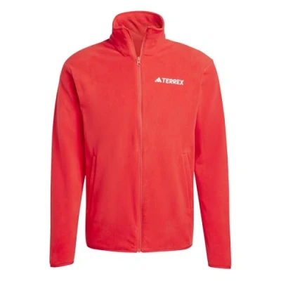 Image of adidas Men&#039;s Terrex Multi Essentials Full Zip Fleece Jacket, pure ruby, XL