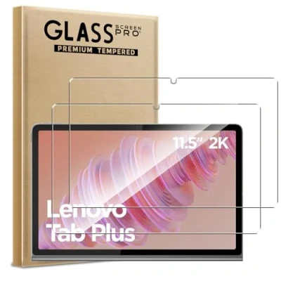 Image of Pollachi for Lenovo Tab Plus 11.5 2024 Screen Protector [2 Pack] Tempered Glass Film 2024,Protective 9H Hardness,Shatterproof,Anti Fingerprints,No Bubbles
