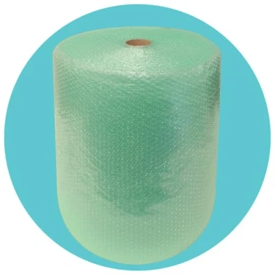 Image of Triplast Decayable Green Bubble Wrap Roll (500mm x 50m) Small Air Cushioning for Moving House, Fragile Item Packaging and Protective Wrapping Shipping &amp; Storage