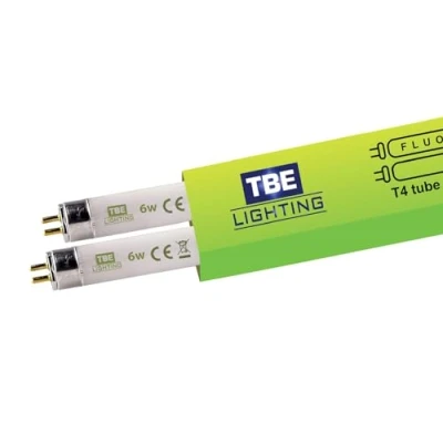 Image of TBE LIGHTING T4 6w Fluorescent Tube Lamps 232mm 2 Pack of CFL Bulbs G5 Pin Base Fittings High Efficiency Lamps, Soft White 3500K.