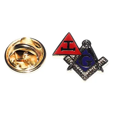 Image of ulsterflag.com Royal Arch Chapter Triple Tau Masonic Crest Freemason Enamel Lapel Badge Masonry