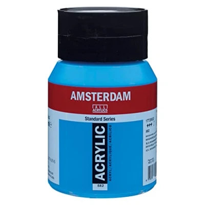 Image of Amsterdam Standard Series Acrylic Jar 500 ml Manganese Blue Phthalo 582 (17725822)