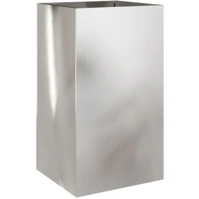 Image of vidaXL Stainless Steel Planter Rectangular Modern Silver Flower Box, Indoor/Outdoor Garden Plant Pot, 42x38x75 cm