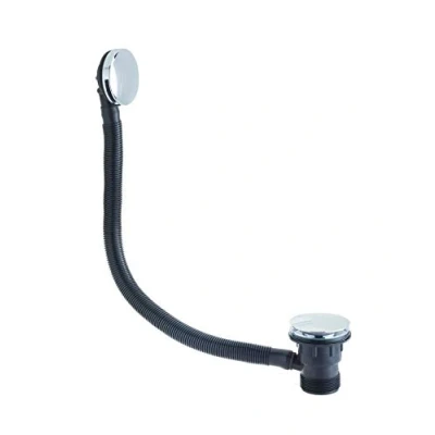 Image of Bristan W BATH03 C Round Clicker Bath Waste with Overflow C, Chrome