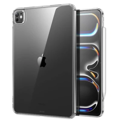 Image of ESR for iPad Pro 11 inch Case (2024), Thin and Lightweight, Shock Drop Protection, Yellowing Resistant, Hard Back, Supports Apple Pencil (USB C), Classic Series, Clear
