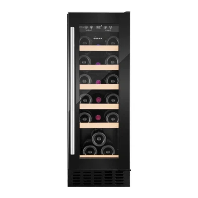 Image of CDA 19 Bottle Capacity Single Zone 30cm Freestanding Under Counter Wine Cooler Black