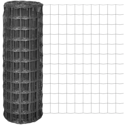 Image of vidaXL Euro Fence Steel 25x1 m Grey