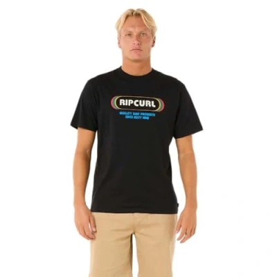 Image of RIP CURL Men&#039;s Surf Revival Yo Mumma Tee T Shirt Top Black Size L