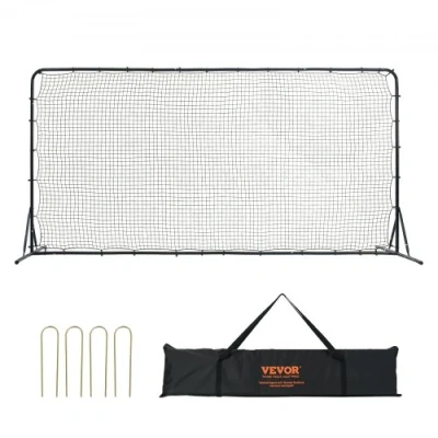 Image of VEVOR Soccer Rebounder Net, 12x6FT Iron Training Equipment, Sports Football Gift with Portable Bag, Volleyball Wall Perfect for Backyard Practicing, Solo Training, Passing
