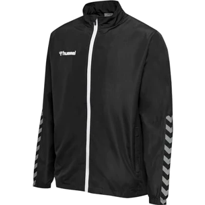 Image of hummel Hmlauthentic Kids&#039; Micro Jacket, boys, 205376 2114 152, black/white, 152 (EU)