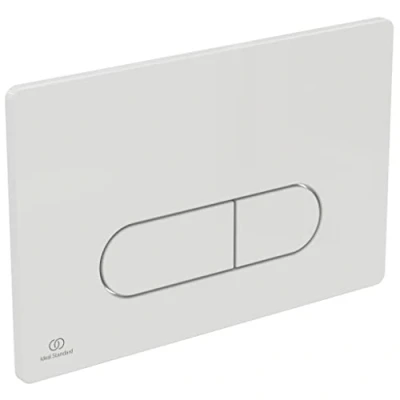 Image of Ideal Standard Oleas M1 Mechanical Toilet Flush Plate, R0115AC, White, Bianco
