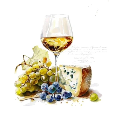 Image of Anniversary House Tiflair Wine and Cheese Design Luxury Napkins 3ply Pack of 20, PJ344671