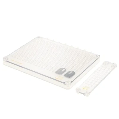Image of Vaessen Creative Stamp Easy Pro Aid Separable Including Plates, Magnetic Plates and Magnets, Rimless on 3 Sides, for Precise Positioning of Stamps Clear Rubber