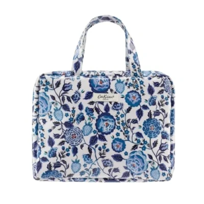 Image of Cath Kidston Navy Carnation Two Part Wash Bag with Handles