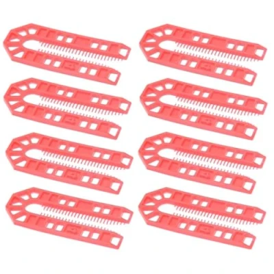 Image of TERF® 100mm X 43mm 4mm Thick U Shims Packers Spacers Plastic Packing Horseshoe Window Glazing Door Kitchen Cabinet Tiles Installations with Pack of 25