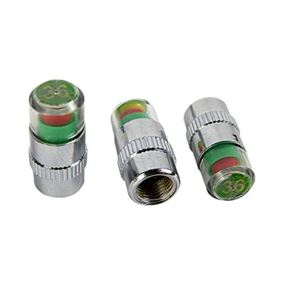 Image of Hyfive Tyre Pressure Monitor Caps Indicators 4 36PSI 3 Colour Gauge Air Valve