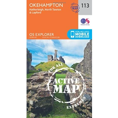 Image of Explorer Active 113 Okehampton Map With Digital Version