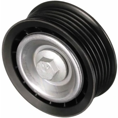 Image of 9658142480, 9678325280 Idler Pulley GATES T36456 PowerGrip with grooves FORD: Transit Custom V362 Van, Mk6 Mk7 Van