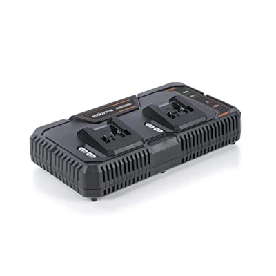 Image of Evolution Power Tools R18RCH Li2 Dual Port Fast Charger For EXT Lithium Ion (Li Ion) Battery Packs Cordless Tools, Fully Compatible with Erbauer &amp; Evolution, Saws, Drills and more, Charge, Not Included, 18V
