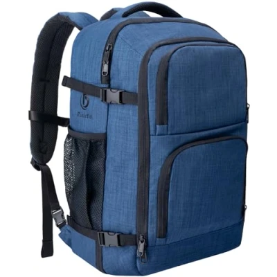 Image of Dinictis 40L Travel Backpack Carry on Flight Approved, Suitcase for Travel, Personal Item Bag fits 17 inch Laptop Blue