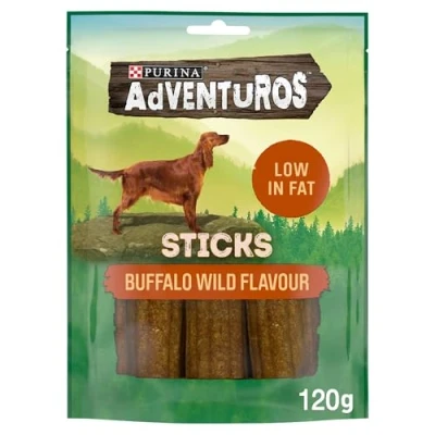 Image of Adventuros Sticks Dog Treats Buffalo Flavour 120g, Pack of 6
