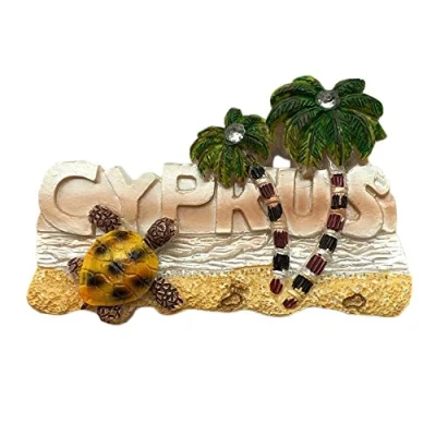 Image of 3D Cyprus Fridge Magnet Beach Style Travel Sticker Souvenir,Cyprus Refrigerator Home &amp; Kitchen Decoration
