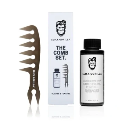Image of Slick Gorilla Comb Set (Hair Styling Powder 20g + Comb)
