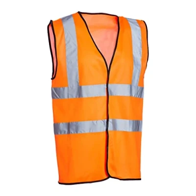 Image of Blackrock Yellow &amp; Orange Hi Vis Vests, High Jackets, Rail Orange, Visibility, Safety, Reflective, Hivisible PPE, Viz, Security, Workwear, Mens Womens Sizes Small 6XL