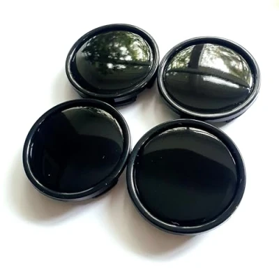 Image of BizTech ® 4x Universal 58mm Black Car Auto Alloy Wheel Centre Hub Caps Covers Set No Logo Plain Emblem
