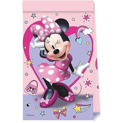 Image of Procos Folat 93836P Small Bags FSC Minnie Mouse Pack of 4, Multicoloured