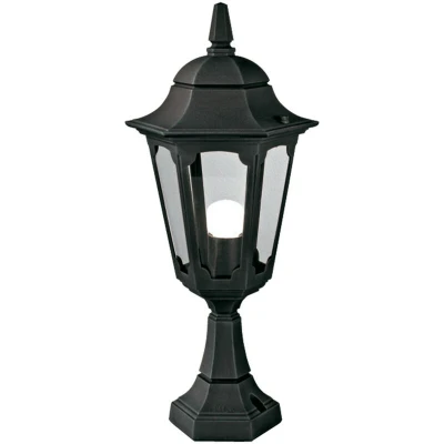 Image of Parish 1 Light Outdoor Pedestal Lantern Black IP44, E27