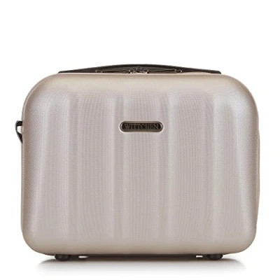Image of WITTCHEN Cosmetic Case Travel Suitcase Carry On Cabin Luggage Hardshell Made of Polycarbonate Combination Lock Cruise Line Champagne
