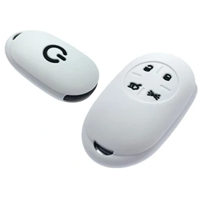 Image of Nordecco Silicone Key Fob Cover Protective Case Compatible With Fiat 500e Electric 2022 and Above (White)