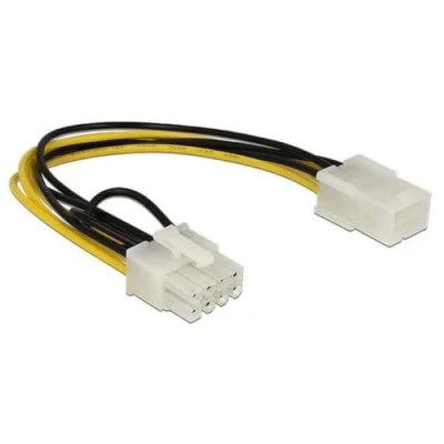 Image of DeLock Power Cable PCIE 6 Pin Female to 8 Male