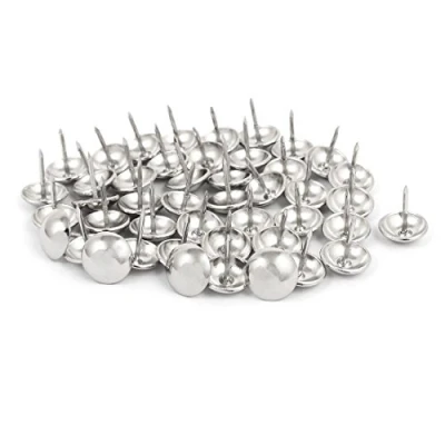 Image of sourcingmap 14mm Dia Stainless Steel Drawing Pin Upholstery Nail Thumb Tack Pushpin 45PCS