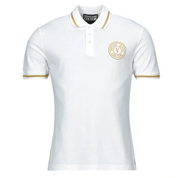 Image of Versace Jeans Couture Polo shirt, Men&#039;s, Size: Small, White/gold