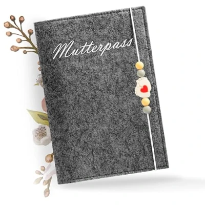 Image of Maternity Log Organiser Protective Cover Felt U book Vaccination Certificate Gifts for Pregnant Women Gift