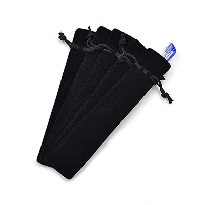 Image of ogueing Tool Velvet Pen Pouch, 20pcs Drawstring Pouch Square Black Not Easy Dirty for Pen,Pencil,Ballpoint