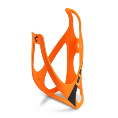 Image of Cube Bottle Cage HPP Matt Orange/Black/Bicycle Cycling Cycle Biking Bike Riding Ride Mountain MTB Road Universal Bidon Vessel Flask Holder Mount Lightweight Plastic Accessories Part