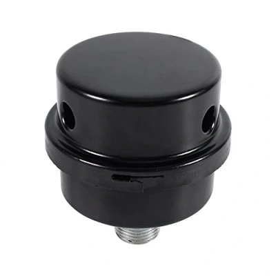 Image of Air Compressor Muffler 3/8&quot; 16mm Thread Black Metal Intake Filter Silencer for Inlet