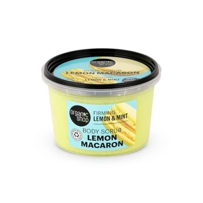 Image of Organic Shop Firming Lemon Macaron Body Scrub &amp; Mint (250ml)