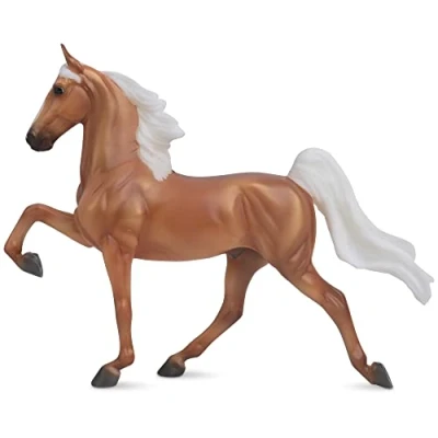Image of Bandai Breyer Freedom Series Palomino Saddlebred Horse Model, 15cm 1:12 Scale Toy, Hand Painted Toys Collectable Figures As Gifts For Girls And Boys
