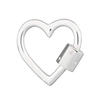 Image of Lily Charmed 925 Sterling Silver Heart Carabiner Charm Lock