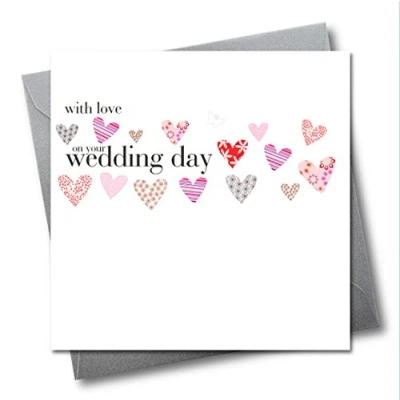 Image of Claire Giles Hearts and Stars with Love on Your Wedding Day Card